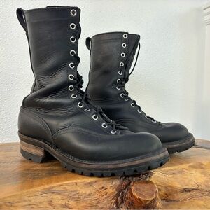 Nick’s Boots Black BuilderPro Handmade in Spokane WA 12EE